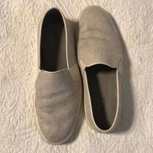 VINCE. White/silver sneakers